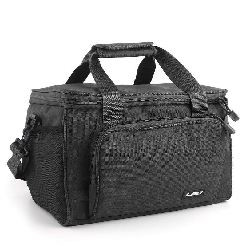 mouhike Fishing Tackle Bag Portable Crossbody Sling Pack Fly Fishing Tackle Box Bag Large Fishing Gear Storage Organizer for Travel Camping Hiking (Black) - Image 1